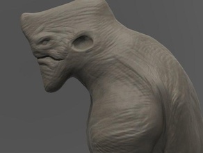 grey alien brute 3d drucken 3d print model - Mito3D