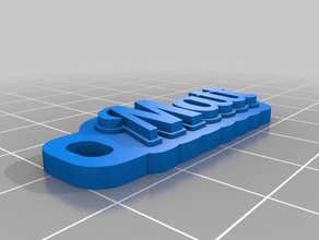 mi personalizados multilínea tag llavero llaveros 3d print model - Mito3D