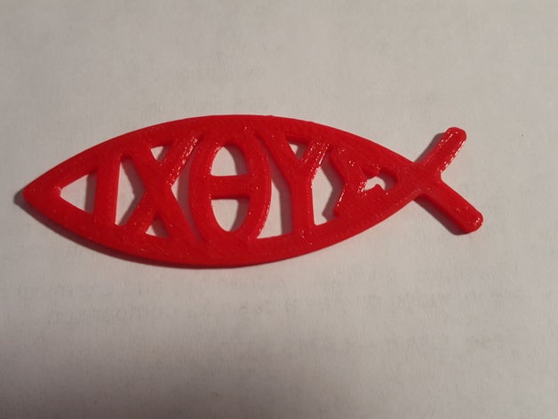&chi&theta&sigmaf ichthys-Fisch Zeichen logos 3D print model - Mito3D