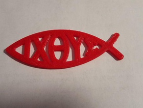 &chi&theta&sigmaf ichthys-Fisch Zeichen logos 3d print model - Mito3D