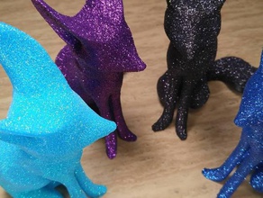 fenny fennec fox hayvanlar sevimli pet siluet 3d print model - Mito3D