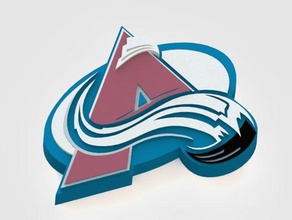 colorado avalanche sinais logotipos Logo em 3d hóquei no gelo nhl 3d print model - Mito3D
