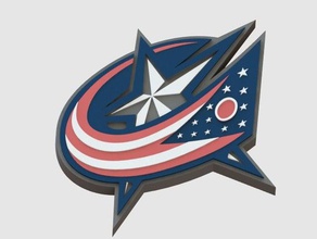 columbus bluejackets i segni loghi Logo 3d hockey su ghiaccio 3d print model - Mito3D