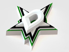 dallas stars signs logos 3d logo ice hockey nhl 3d print model - Mito3D