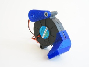 snap-fit ventilador conducto personalizables 3d de la impresora partes 5015s centrífugo refrigeración personalizador montaje del reprap 3d print model - Mito3D