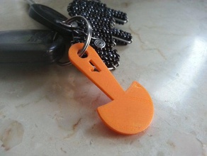 removable shopping trolley key 1 pln 2 2z household supplies cart keychain token chip 3d print model - Mito3D