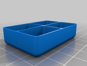 özelleştirilmiş Kare 4 tepsiler organizasyon 3d print model - Mito3D