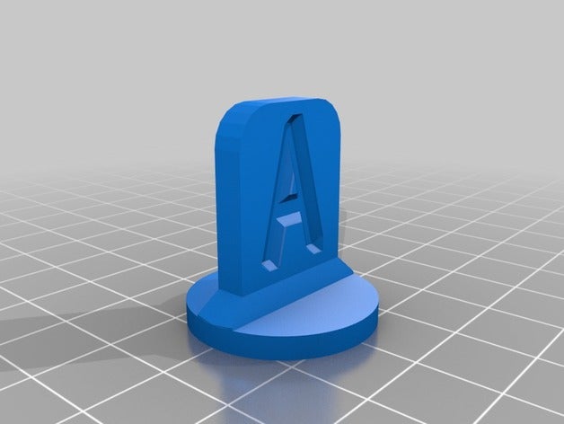 -bir özel piyon mektup işaretleri oyuncak oyun aksesuarlar 3D print model - Mito3D