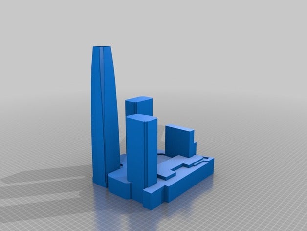 costanera center complexo oco superior edifícios estruturas o chile arranha-céu 3D print model - Mito3D