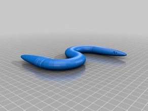 worm animals bug cartoon tinkercad 3d print model - Mito3D