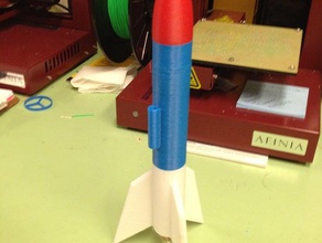 3d printable model rocket printing 3dprintable engineering engineeringproject makeredchallenge scienceproject steam stem tvy 3d print model - Mito3D