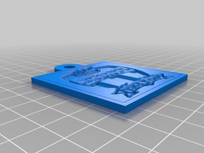 wcusc key chain 2d art customized 3d print model - Mito3D