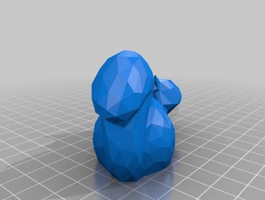 ligit low poly esquilo 3d impressão 3d print model - Mito3D