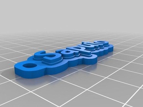 saputo bubblegum sans Anahtarlık özelleştirilmiş 3d print model - Mito3D