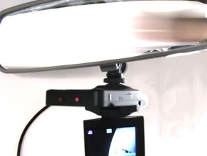 car mirror videocam bracket camera 3d print model - Mito3D