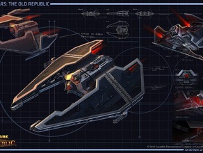 star wars old republic sith de la nave los vehículos 3d print model - Mito3D