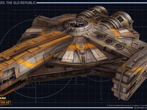 star wars república velha contrabandista de navio veículos 3d print model - Mito3D