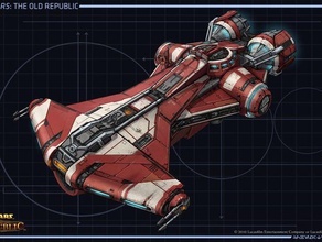 star wars jedi de la antigua república nave los vehículos 3d print model - Mito3D