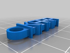 özel mesaj Anahtarlık kara benim organizasyon 3d print model - Mito3D