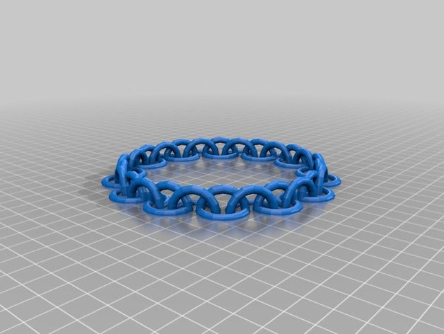my customized half circle chain bracelet bracelets 3D print model - Mito3D