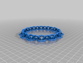meu personalizados meio círculo bracelete chain pulseiras 3d print model - Mito3D