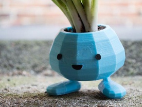 oddish planter snap together legs outdoor garden planting plants plant pot pokemon figures POKEMON 3d print model - Mito3D