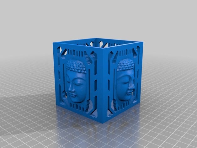 budda candle surround art 3D print model - Mito3D