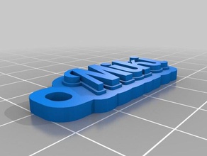 miki de porte-clés personnalisé 3d print model - Mito3D