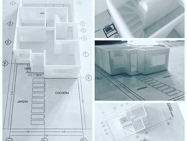 casa escala 1100 de los edificios estructuras 3dmodel La impresión 3d en la arquitectura maqueta méxico 3D print model - Mito3D
