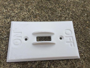 interruptor de luz da tampa substituição partes na horizontal lightswitch onoff segurança avisos 3d print model - Mito3D