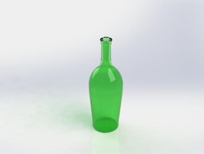 glass bottle containers botella wine 3d print model - Mito3D