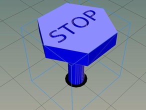 stop button he3d smart lcd printer accessories 3d print model - Mito3D