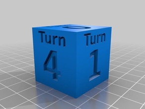 mtg tournament additional turns cube dice 3d print model - Mito3D