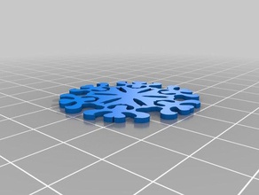 my customized cut snowflake other 3d print model - Mito3D