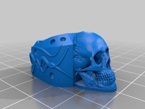 skullring jóias 3d print model - Mito3D