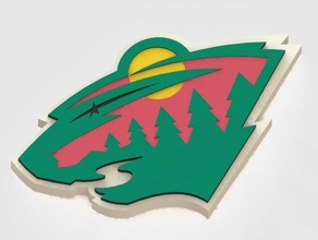 minnesota wild Zeichen logos 3d-logo Eishockey nhl 3d print model - Mito3D