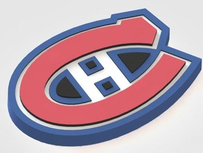 montreal canadiens sinais logotipos Logo em 3d hóquei no gelo nhl 3d print model - Mito3D