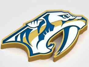 nashville predators i segni loghi Logo 3d hockey su ghiaccio nhl 3d print model - Mito3D