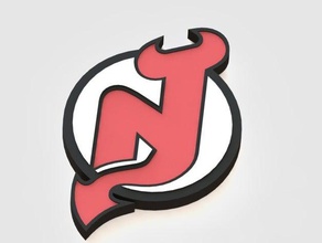 devils de nueva jersey signos logotipos Logo en 3d hockey sobre hielo nhl 3d print model - Mito3D