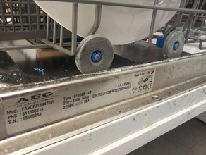 máquina de lavar louça cesto inferior titular da roda a cozinha jantar 3d print model - Mito3D