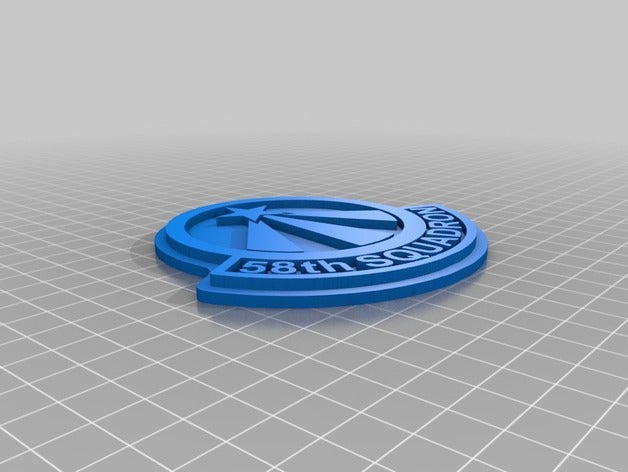 58th squadron insignia space above beyond signs logos 3D print model - Mito3D