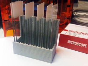 portaobjetos de microscopio titular biología laboratorio 3d print model - Mito3D
