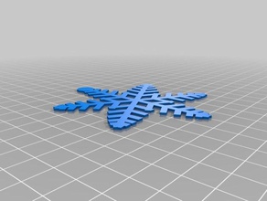 my customized parametric snowflake ornament 1mm other 3d print model - Mito3D
