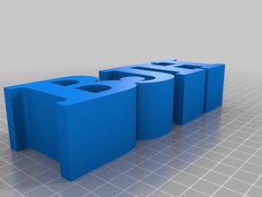 my customized 3 letters row other 3d print model - Mito3D