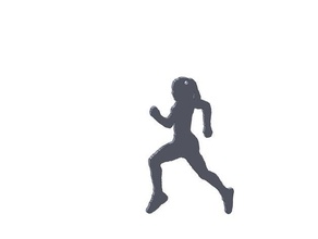 Läufer skizziert sport im freien 3d print model - Mito3D