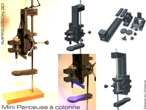mini perceuse &agrave colonne -mini-Bohrmaschine-Presse Maschine tools 3d print model - Mito3D