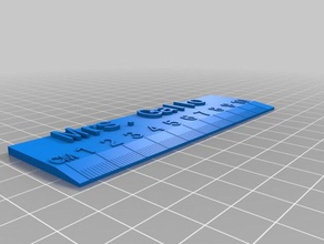 gallo customized ruler office 3d print model - Mito3D