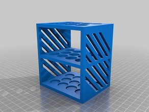 customizable vertical test tube holder tool holders boxes customizer 3d print model - Mito3D