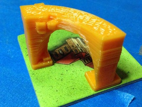 carcassonne gebogene Brücke - Spielzeug Spiel Zubehör Brett-Spiel carcassone und Stück Fliesen-Spiel 3d print model - Mito3D