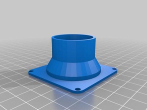 meu personalizados tubo adaptador de flange opcionais ralar paramétrico partes 3d print model - Mito3D